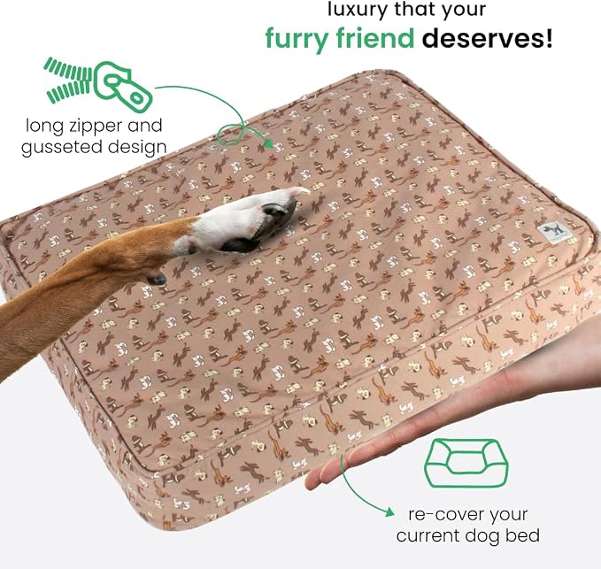 Molly Mutt Huge Dog Bed Cover - Daysleeper Print - Measures 36”x45”x5’’ - 100% Cotton - Durable - Breathable - Sustainable - Machine Washable Dog Bed Cover - Image 5