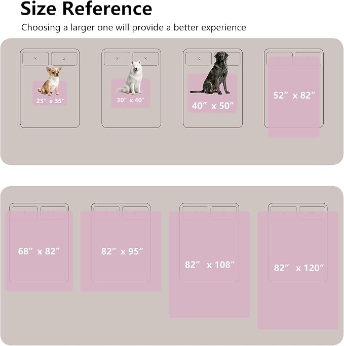 Waterproof Blanket - Reversible Dog Throw as Furniture Protector | Soft Velvet & Flannel, TPU Leak-Proof Liner, Machine Washable, Fits Couch and Bed, 68" x 82", Purple/Cream - Image 6