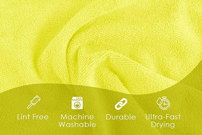 Avalon Towels Microfiber Cleaning Cloths (Value Pack of 48) - Size 16 x 16 Inches, Highly Absorbent Cleaning Rags, Lint Free, Reusable and Washable, Microfiber Towels for Cars - Image 7