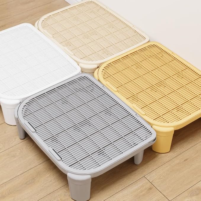 Cat Litter Mat Litter Trapping Mat,19.69"X15.95"X3.54" Litter Box Mat,Waterproof Cat Mats for Litter Large,Easy Clean,Non-Slip Litter Mat for Cat,Urine-Proof Kitty Litter Catcher Mat,Washable (Cream) - Image 3