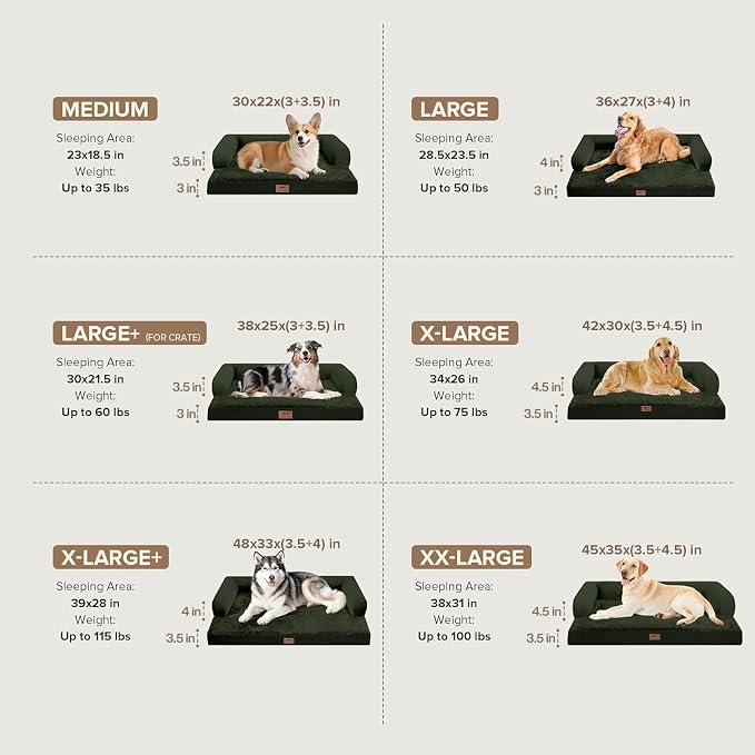 MEKIY Orthopedic Washable Dog Bed with Bolster for Medium to Large Dogs | Pillow Support for Neck Relief, Egg Crate Foam, Waterproof Liner, Anti-Slip Bottom, Removable Bolster Cover, 36 x 27 Inch - Image 2