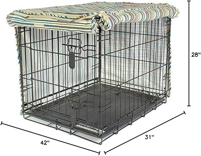 Molly Mutt I Don't Like Mondays Dog Crate Cover, 100% Cotton Canvas Cover with 2 Roll-Up Panels, Ideal for Dog or Cat Crate, Durable, Washable, and Free of Harmful Chemicals, 42" x 28" x 31" - Image 8