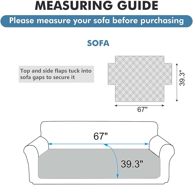 Genina 100% Waterproof Couch Cover for 3 Cushion Couch Sofa Cover for Dogs, Anti-Slip Sofa Covers Washable Couch Covers for Sectional Sofa L Shape Furniture Protector, 1 Piece (Wine, Sofa) - Image 2