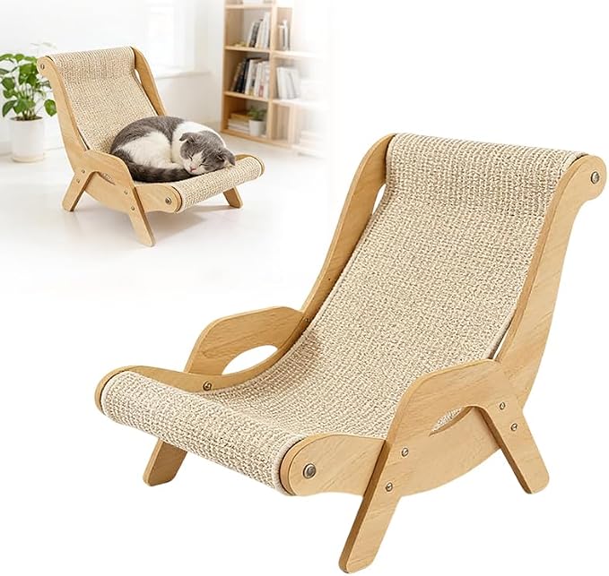 2026 New Cat Recliner Scraper Board, Large 2 in 1 Cat Recliner Scratch Board, Durable Cat Scratching Pad Cat Scratcher Bed Cardboard Cat Scratchers for Indoor Cats (E) by AIIONP