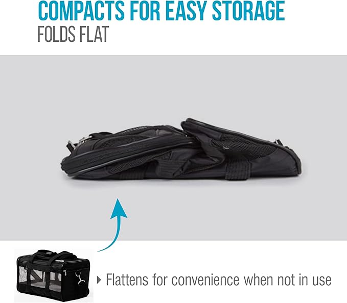 Sherpa Original Deluxe Travel Pet Carrier, Airline Approved - Black, Large