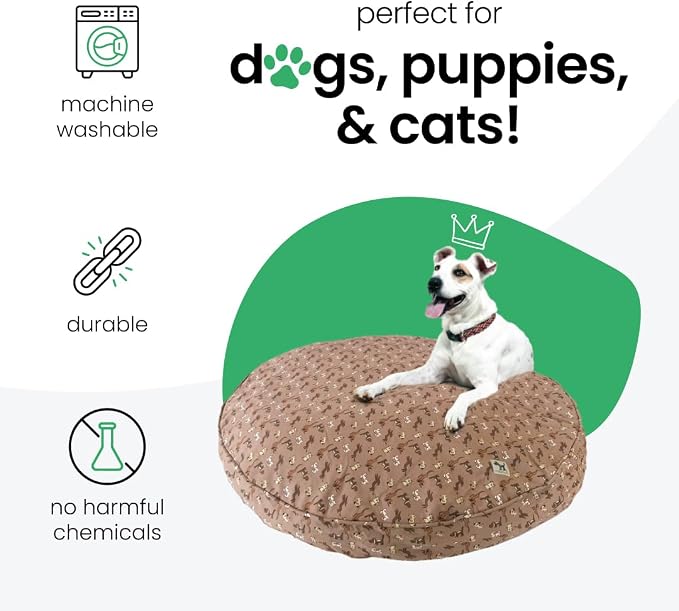 Molly Mutt Daysleeper Dog Bed Duvet Cover, GOTS-Certified 100% Organic Cotton Canvas Cover for Dog, Puppy, or Cat Bed, Durable, Washable, and Free of Harmful Chemicals, Round, 36"x5" - Image 3