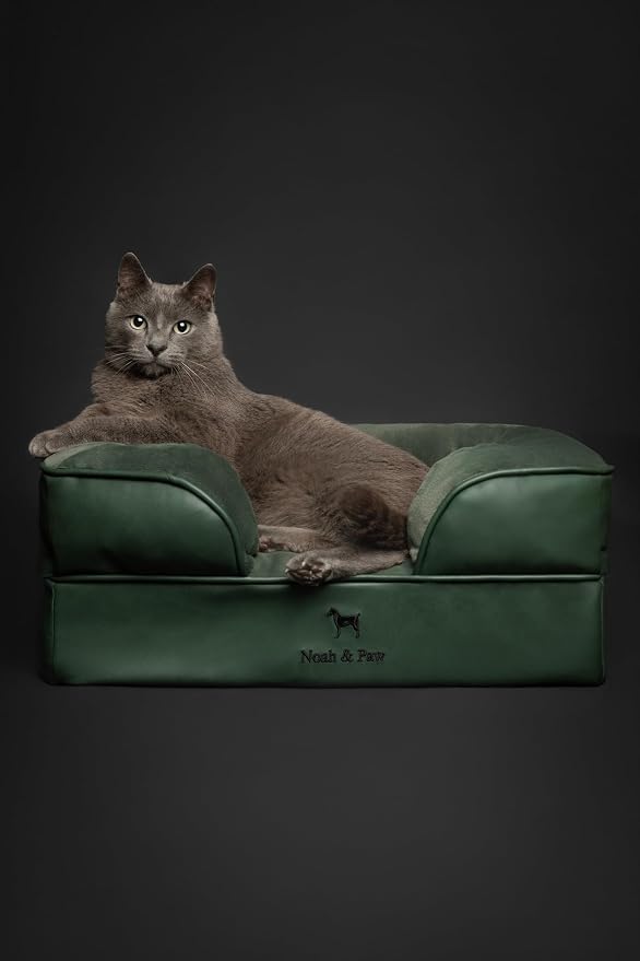 NOAH & PAW Small Dog Bed, 20x15x8 Inch, Cat Bed for Indoor Cats, Orthopedic Eggshell Memory Foam Infused with Cooling Gel, Water Resistant Inner Cover Machine Washable (Faux Leather) - Image 6