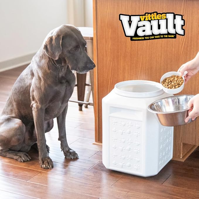Vittles Vault Traditional Pet Food Storage Container For Dog Kibbles/Bird Seed/Oatmeal/Rice/Flour/Cereal, BPA Free Plastic, Sealed Airtight For Cat Food, Up To 35 lb, Made in USA, With Scoop, Gray - Image 15