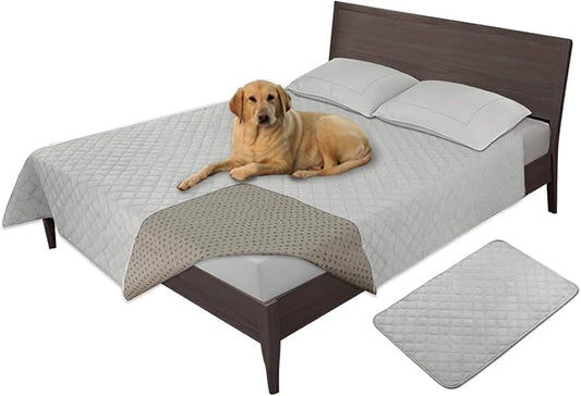 Easy-Going 100% Waterproof Dog Bed Cover, Non-Slip Pet Blanket for Furniture, Washable Couch Cover, Repleasement Sofa Cover (52X82 in,Light Gray) by Easy-Going