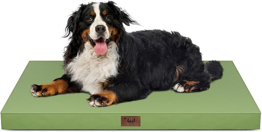 Outdoor Extra Large Dog Bed XXL for Giant Breed Dogs | Egg Crate Orthopedic Foam, Fits 48x30 Crates, TPU Waterproof Layer, Machine Washable 1680D Oxford Cover, Up to 110 lbs by TailStories