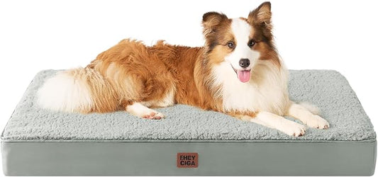 EHEYCIGA Orthopedic Dog Bed Extra Large with Removable Washable Cover, 41IN | Egg Crate Foam Support, Durable Oxford fabric, Non-Slip Bottom, Machine Washable, Soft Waterproof Plush Pet Bed Mat For Crate by EHEYCIGA