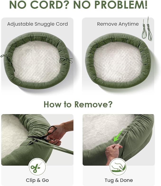Orthopedic Dog Bed for Large Dogs, Pet Sofa, Large, Calliste Green | Orthopedic egg crate foam, 4-sided bolster support, anti-slip bottom, pet sofa bed for large dogs - Image 3
