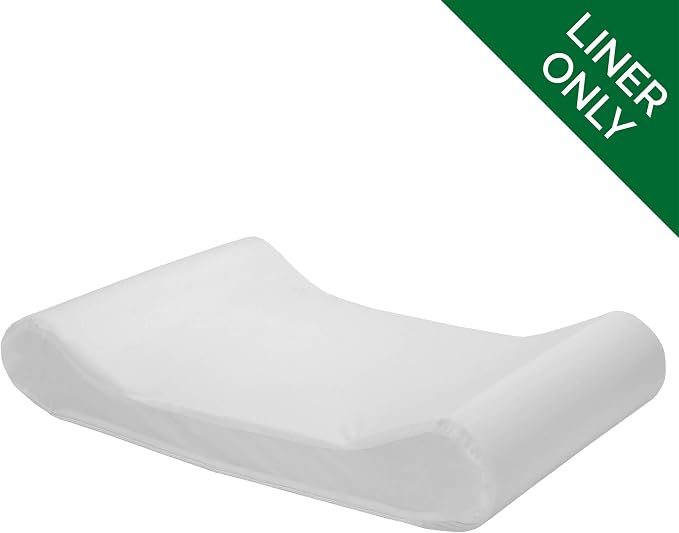 Furhaven Dog Bed Liner Water-Resistant Contour Luxe Lounger Foam Mattress Protector Cover - White, Medium - Image 3