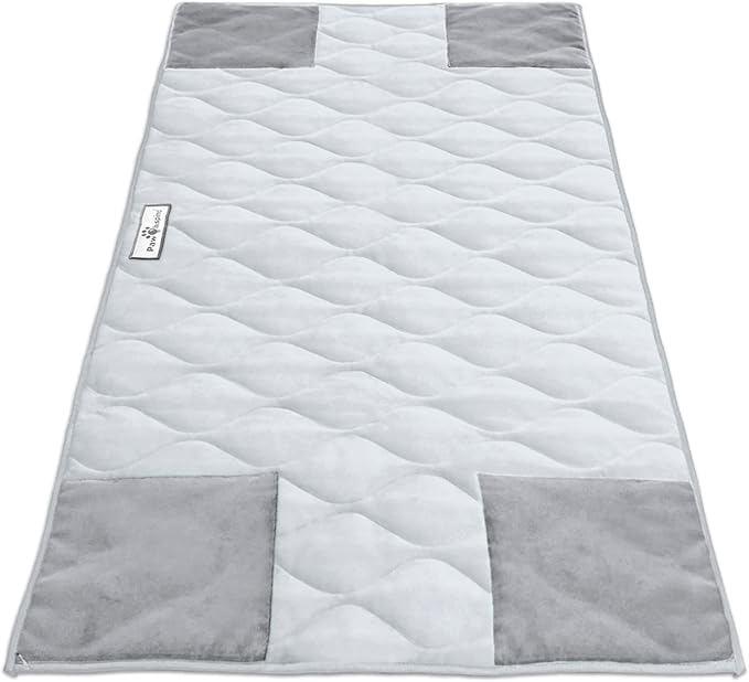 Paw Inspired PopCorner Guinea Pig Cage Liners | Washable Fleece Bedding or Pet Bed Mat for Small Animals | Super Absorbent Pee Pad with Reinforced Corners and Waterproof Bottom (Midwest, Light Gray) | Reinforced Corners, Super Absorbent Mat, Bedding, W... by HOME