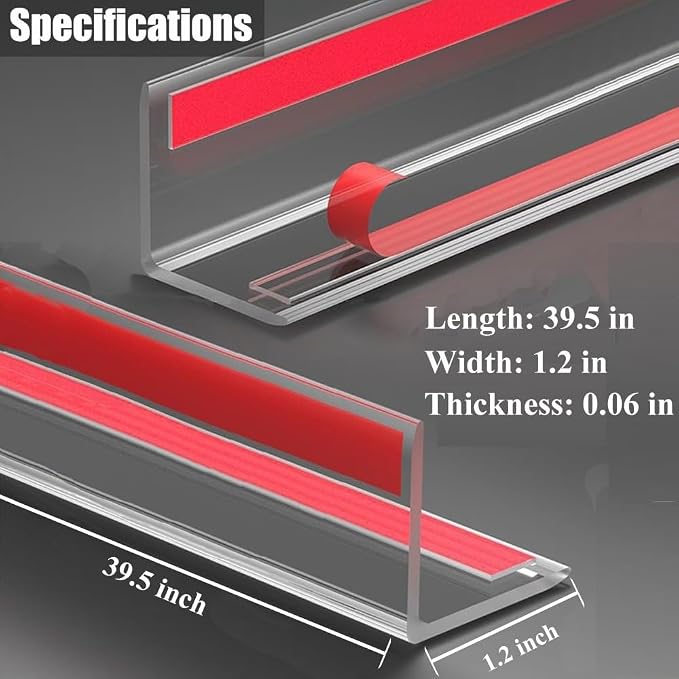 Clear Self-Adhesive Wall Corner Guards, 4 Pack, 1.2in x 39.5in | Walls Edge Protector, Corner Protectors for Wall, Furniture Corner, Door, Easy to Install for Baby - Image 5
