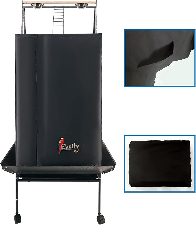 Easily Good Night Bird Cage Cover for Large Bird Cage with Play Top with Storage Pocket,68" by Easily