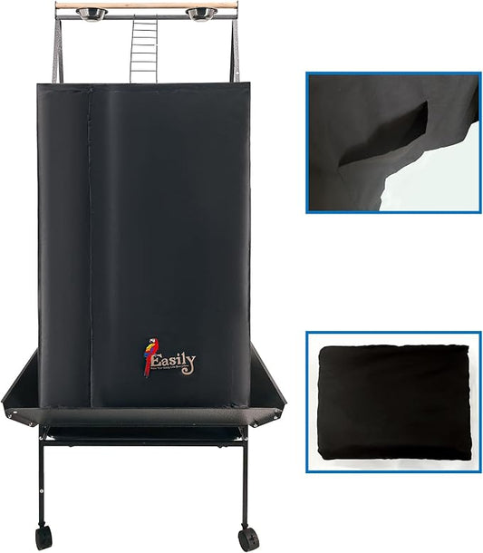 Easily Good Night Bird Cage Cover for Large Bird Cage with Play Top with Storage Pocket,68" by Easily