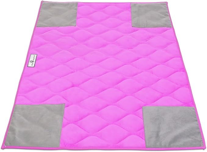 Paw Inspired PopCorner Washable Fleece Cage Liners, C&C 2x3, Pink | Reinforced Corners, Super Absorbent Mat, Bedding, Waterproof Bottom, Guinea Pigs, Ferrets, Rabbits, Hamsters, Small Animals by HOME