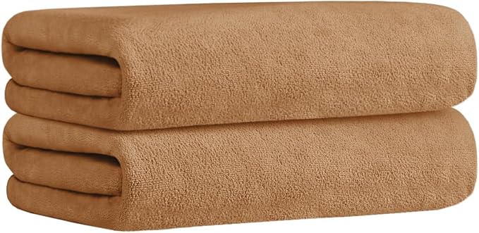 JML Microfiber Bath Towels, 30" x 60", 4 Pack, Beige | Oversized, Soft, Super Absorbent, Fast Drying for Shower, Swimming, Sauna, Pool, Beach, Sport, Fitness, Yoga - Image 4