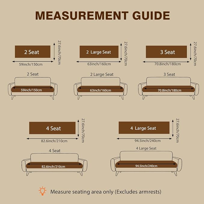 OHSIO Couch Cover for Pets, Washable Non-Slip Sofa Cover Pet Friendly, Soft Fuzzy Teddy Fleece Sofa Slipcover for 2 Cushion Sofa Furniture Protector (Brown, 27.6" x 59") - Image 3