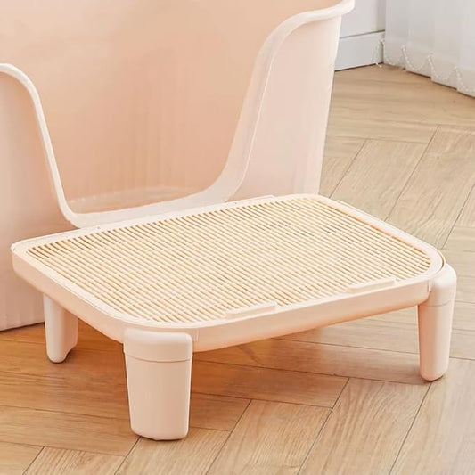 Cat Litter Mat Litter Trapping Mat,19.69"X15.95"X5.90"Litter Box Mat,Waterproof Cat Mats for Litter Large,Easy Clean,Non-Slip Litter Mat for Cat,Urine-Proof Kitty Litter Catcher Mat,Washable (Cream) by SpeceTime