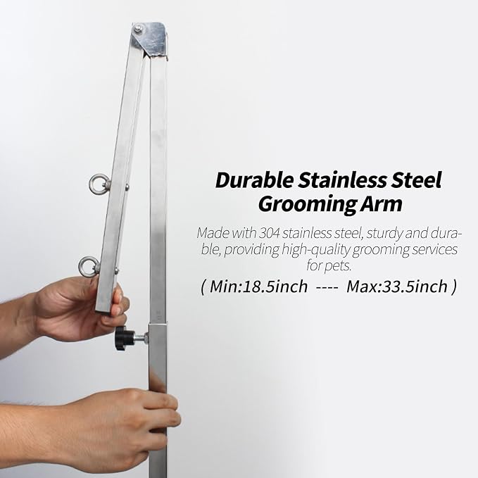 Dog Grooming Table for Dogs At-Home - 360 Rotating Medium Small Dog Grooming Table Adjustable Grooming Arm Includes Grooming Arm, Loop Noose - Image 6