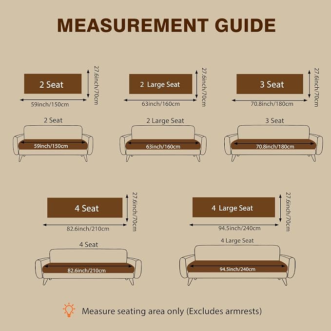 OHSIO Couch Cover for Pets Plush, Non Slip Cozy Sofa Cover Pet Friendly, Soft Thick Fuzzy Sofa Slipcovers for 3 Cushions Washable Couch Sofa Funiture Protector(Light Brown,27.6'' x 70.8'') - Image 3
