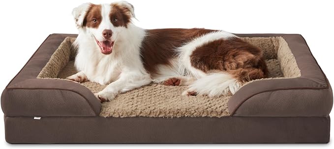 INVENHO Orthopedic Dog Bed for Large Dogs, Washable Waterproof, Egg-Crate Foam Dog Couch Bed with Washable Removable Cover, Waterproof Lining and Nonskid Bottom by INVENHO