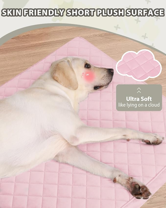 NUPIDA Orthopedic Dog Beds for Extra Large Dogs Waterproof Pet Kennel Pad with Removable Washable Cover and Non-Slip Bottom, 47x29 Inch, Pink - Image 2