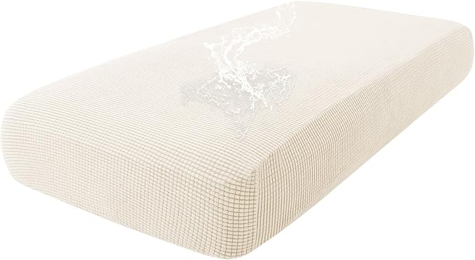 hyha Waterproof Couch Cushion Covers for Pets, Non Slip Sofa Seat Cover | Stretch Jacquard Fabric, Elastic Bottom, Non Slip Fit, Waterproof Protection, Pet Hair Protection (1 Piece for Medium) by hyha