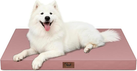 Large Waterproof Orthopedic Dog Bed with Egg Crate Foam | Fits 42x28 Crates, TPU Waterproof Layer, 1680D Washable Oxford Cover, Portable Handle, Indoor & Outdoor Use, Up to 80 lbs by TailStories