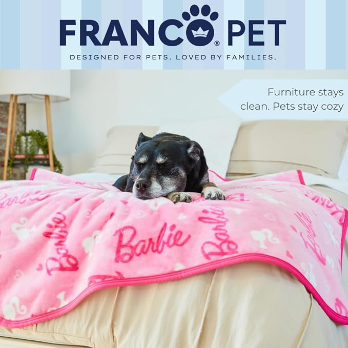 Barbie Waterproof Dog Bed Cover, Large 40x50 Pet Blanket for Furniture Bed Couch Sofa, (Officially Licensed) by Franco - Image 6