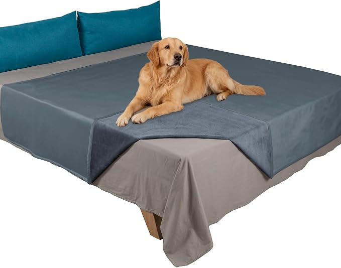 Ameritex Pet Bed Blanket Reversible 100% Waterproof Velvet Super Soft for Sofa and Bed by Ameritex