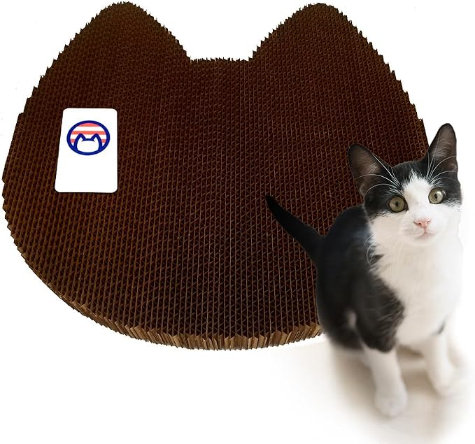 Cat Scratcher by Americat – Made in USA Cardboard Scratching Pad & Lounger – X Large, 2-Sided, Heavy, No-Shedding, Long-Lasting (Cat) by AmericatCompany