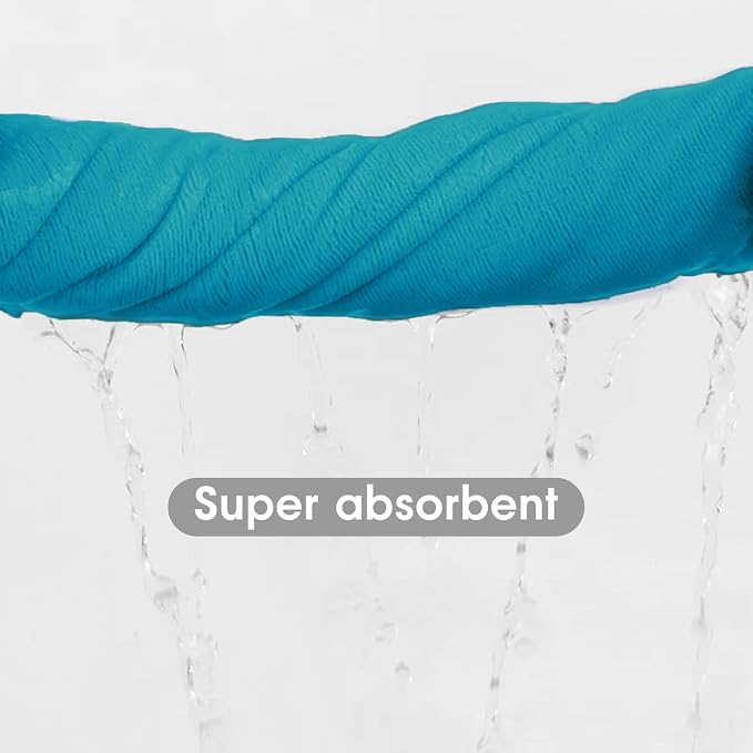 JML Microfiber Bath Towels, Teal, 30" x 60", Set of 6 | Soft, Absorbent, Quick Drying, Lint-Free, Fade Resistant, Use for Salon, Hair Wrap, Fitness, Sport, Yoga - Image 5