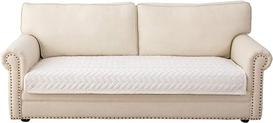 Eismodra Couch Cover,Sectional Couch Covers,Sofa Covers for 3 Cushion Couch,Anti-Slip Sofa Slipcovers for Dogs Cats Kids Loveseat Recliner L Shaped Armrest Backrest,White 36''x47''(Only 1 Piece) by Eismodra