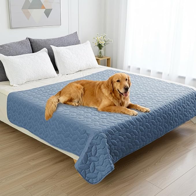 Ameritex Pet Bed Cover Dog Bed Blanket for Sofa and Furniture Waterproof New Pattern Design (52x82 Inch, Light Blue) - Image 6