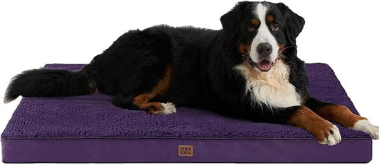 EHEYCIGA Orthopedic Dog Bed Extra Large with Removable Washable Cover, 50IN | Egg Crate Foam Support, Durable Oxford fabric, Non-Slip Bottom, Machine Washable, Soft Waterproof Plush Pet Bed Mat For Crate by EHEYCIGA