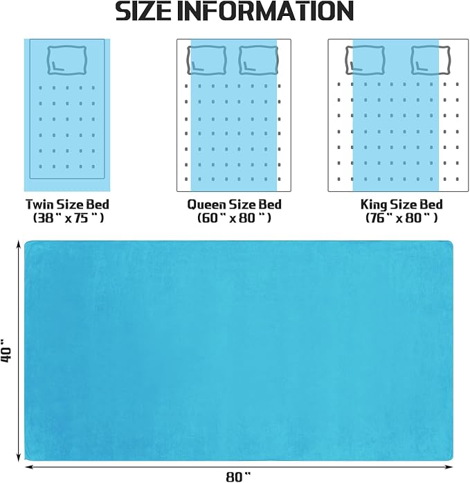 Mixweer 6 Pcs Oversized Bath Towels, 40 x 80 Inch Giant Microfiber Jumbo Bath Sheets Soft Bathroom Microfiber Quick Dry Absorbent Shower Towels for Spa Camping Beach(Lake Blue) - Image 6
