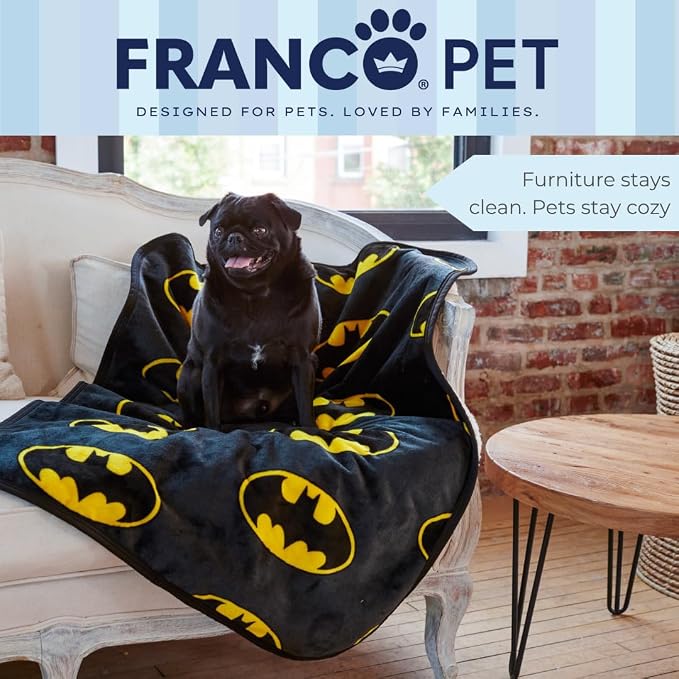 Batman DC Comics Waterproof Dog Bed Cover, Large 30x40 Pet Blanket for Furniture Bed Couch Sofa, (Officially Licensed) by Franco - Image 6