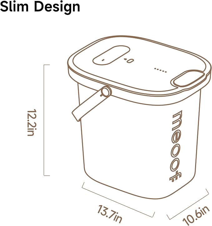 Vacuum Pet Food Storage Airtight Dry Pet Food Bucket 13L/15 lb Dog Food Storage Container for Dogs Cats Small Animals Rechargeable Sealed Storage Bin with Scoop Keep Pet Food Fresher - Image 8