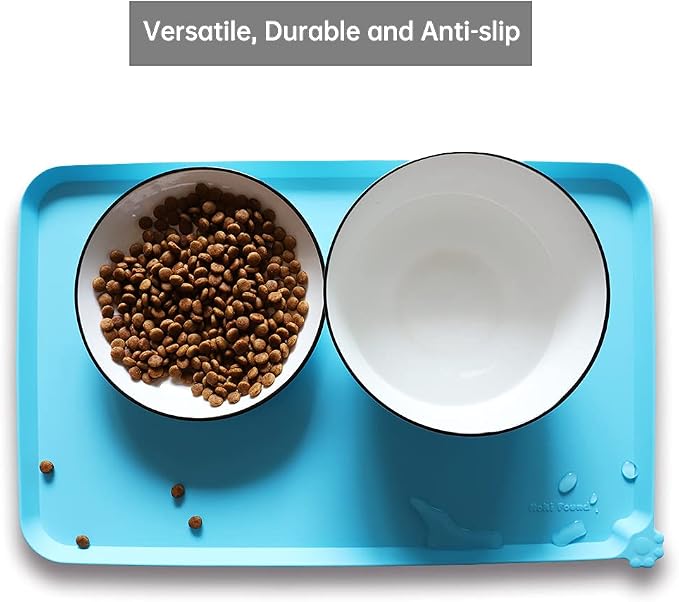 Hoki Found - Waterproof Pet Feeding Mats with High Lips, Multiple Size and Colors -A - Image 4