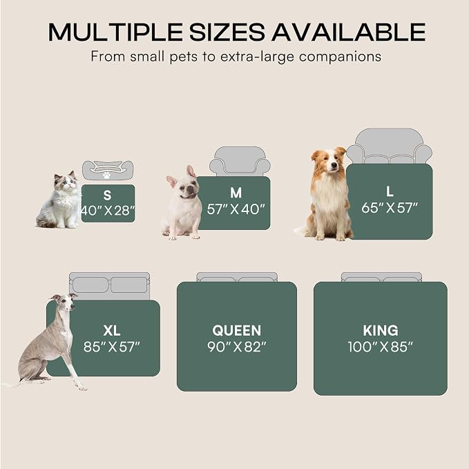 Luciphia Waterproof Dog Blanket, Reversible Sherpa Fleece for Couch Cover | Reversible waterproof pet blanket with soft Sherpa fleece; machine washable, protect couch bed car, Green-thicken 65" x 57" - Image 7