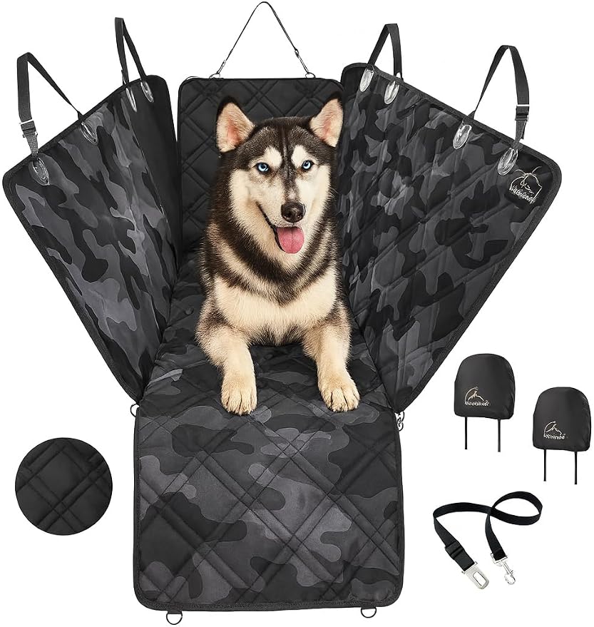 Meadowlark Dog Car Seat Cover, X-Large Heavy Duty Pet Seat Cover for Back Seat, Extra Padded Non-Slip Dog Hammock, Water-Resistant Back Seat Protector for Cars Trucks and SUVs (64” W x 60" L) by Meadowlark