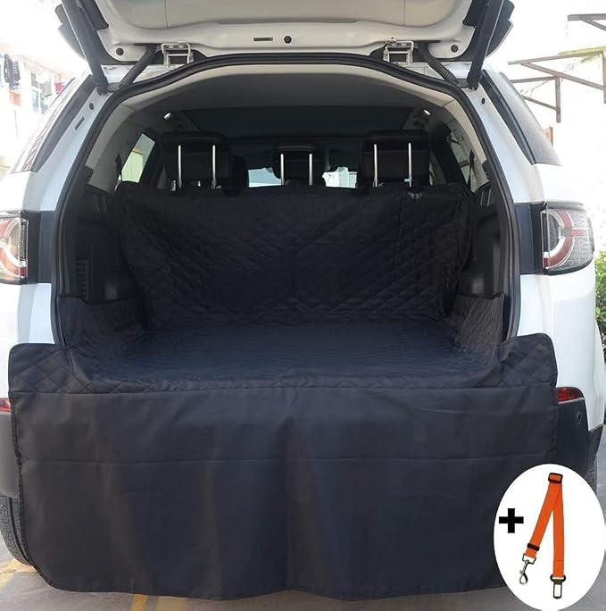 SUV Cargo Liner for Dogs Waterproof Nonslip Car Pet Seat Covers Back Seat with Bumper Flap Protector Washable Boot Cover Mats for Cars SUVs Vans Trucks (Black) - Image 6