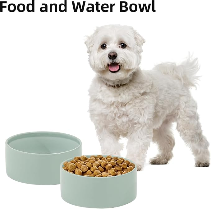 Havniva Ceramic Dog Bowls, Dog Food and Water Bowl Set, Dog Water Bowl | 6.1” Ceramic Dog Food Bowls with Non-Slip Rubber Base, Large Capacity, Double Dog Feeding Bowls for Small and Medium Dogs - Image 5