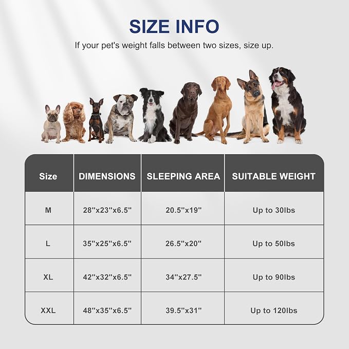 FURTIME Orthopedic Dog Bed for Medium Size Dog, Waterproof Dog Beds, 35x25x6.5 Supportive Foam Pet Couch Bed with Removable Washable Cover and Nonskid Bottom - Image 5