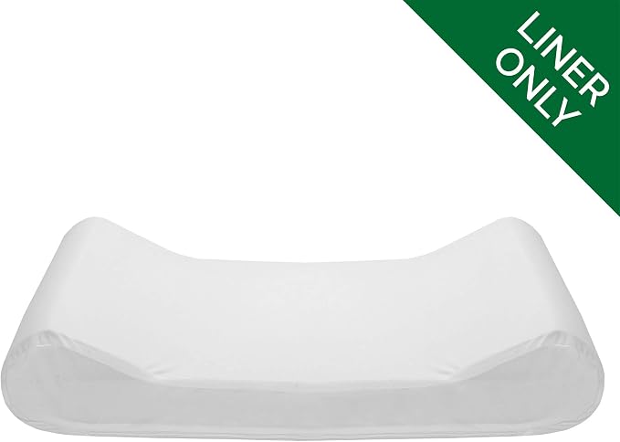 Furhaven Dog Bed Liner Water-Resistant Contour Luxe Lounger Foam Mattress Protector Cover - White, Medium - Image 2