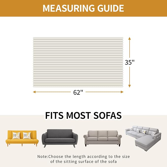 Deep Dream Waterproof Couch Cover for Dogs, Non Slip Pet Couch Covers for Sofa, Soft Faux Fur Sofa Cover, Washable Furniture Protector for 3 Cushion Couch (Off White, 35" x 62") - Image 5