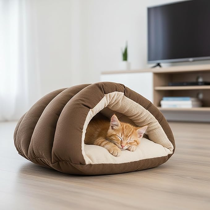 SPOT Sleep Zone Cuddle Cave Pet Bed | Soft, Plush Interior for Cats and Small Dog Breeds | Attractive and Durable Faux Suede Exterior | Machine Washable | Pet Safe - Image 8